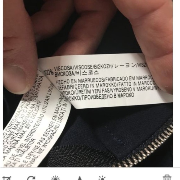 Zara Career Pant Small Zip Front Wide leg Tuxedo - Picture 7 of 8